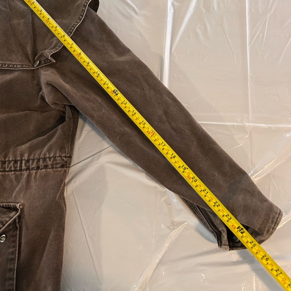 Men's 90s Vintage Carhartt Canvas Duster Chore Brown RARE Denim Jacket USA Union - Picture 10 of 14